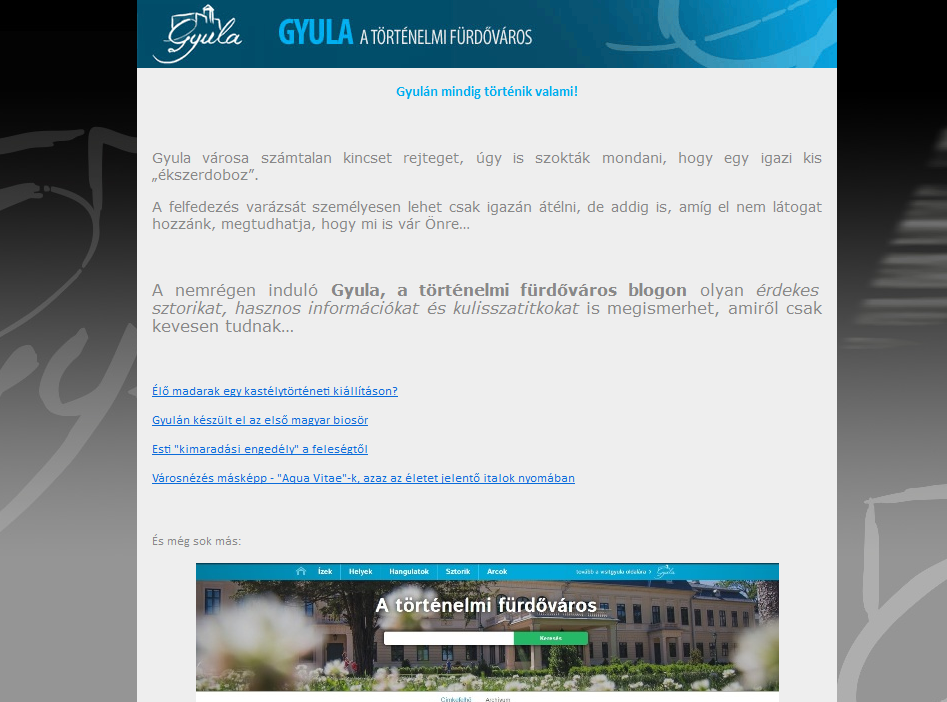 6. Hírlevél A visitgyula.