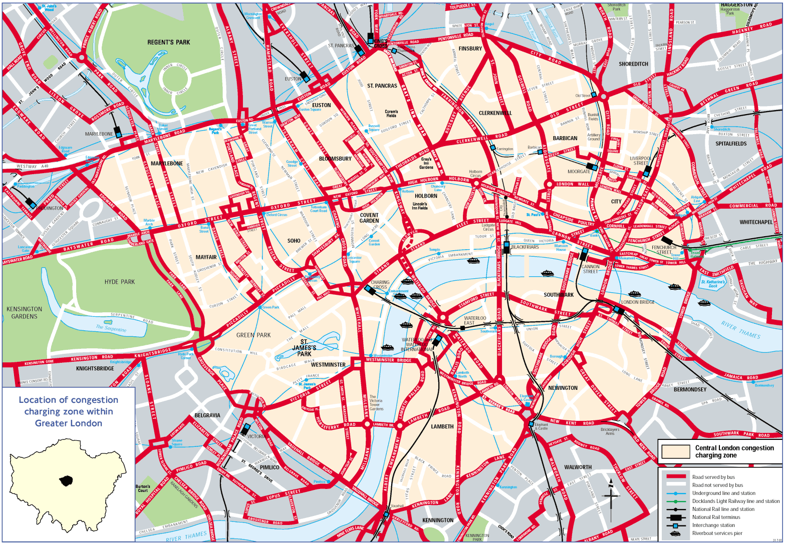 LONDON (2003) Terület: 21 km2 Díj jelenleg: 10 Font/nap
