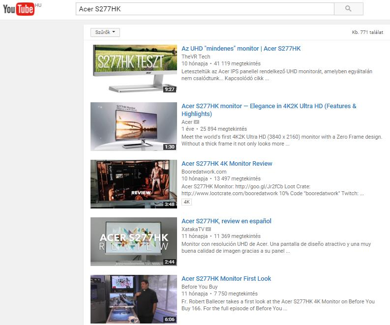 YouTuber által készített tartalom TheVR Tech csatorna Acer monitor