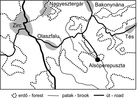 e Acta Naturalia Pannonica 7 (2014) 17 1. ábra. A vizsgálati terület földrajzi helyzete a Bakonyban Fig. 1. Study area of Alsóperepuszta in Bakony Mountains száma is (pl.
