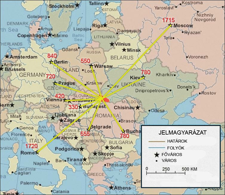 kiemelkedő szerepe van a fogadóhely megközelíthetőségének. Ebből a szempontból Kárpátalja adottságai kedvezőek (19. ábra).