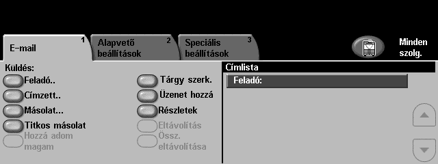 E-mail küldése 1 Tegye az e-mail küldésre szánt dokumentumokat a dokuüvegre a szkennelni kívánt oldallal lefelé, vagy a dokuadagolóba a szkennelni kívánt oldallal felfelé.