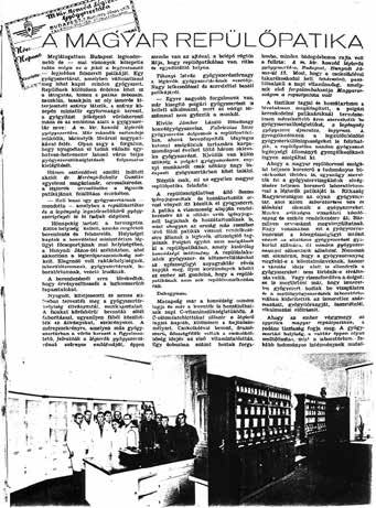 ..ezirányú 4. ábra. A Magyar Szárnyak riportja a Repülőpatikáról (sic!) kísérletek minden államban féltve őrzött katonai titkok... [3].