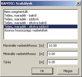 Automatikus vasbetétkiosztás Vastáblázat Az automatikusan készített kiosztásokat nem kell vasbetétekre szétvetni ahhoz, hogy a