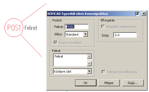 Ezzel a módszerrel a pontlista és a rajz könnyen összevethető. Felhasználói fájlok Megváltozott könyvtár A korábbi és immáron kiindulási definíciós fájlok, úgymint soficad.ini, soficadb.bdd stb.