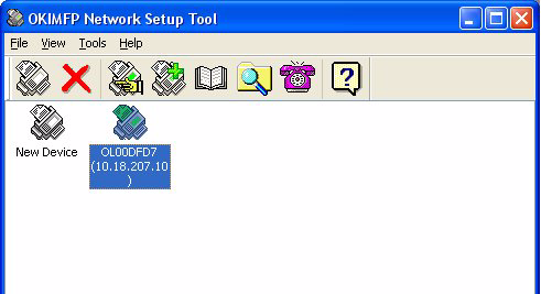 ...a kezelő segédprogramból Ha még nincs telepítve, akkor telepítse az MFP Network Setup Tool (MFP Hálózati beállítóeszköz) szoftvert, lásd: MFP hálózati beállítóeszköz, 20. oldal.