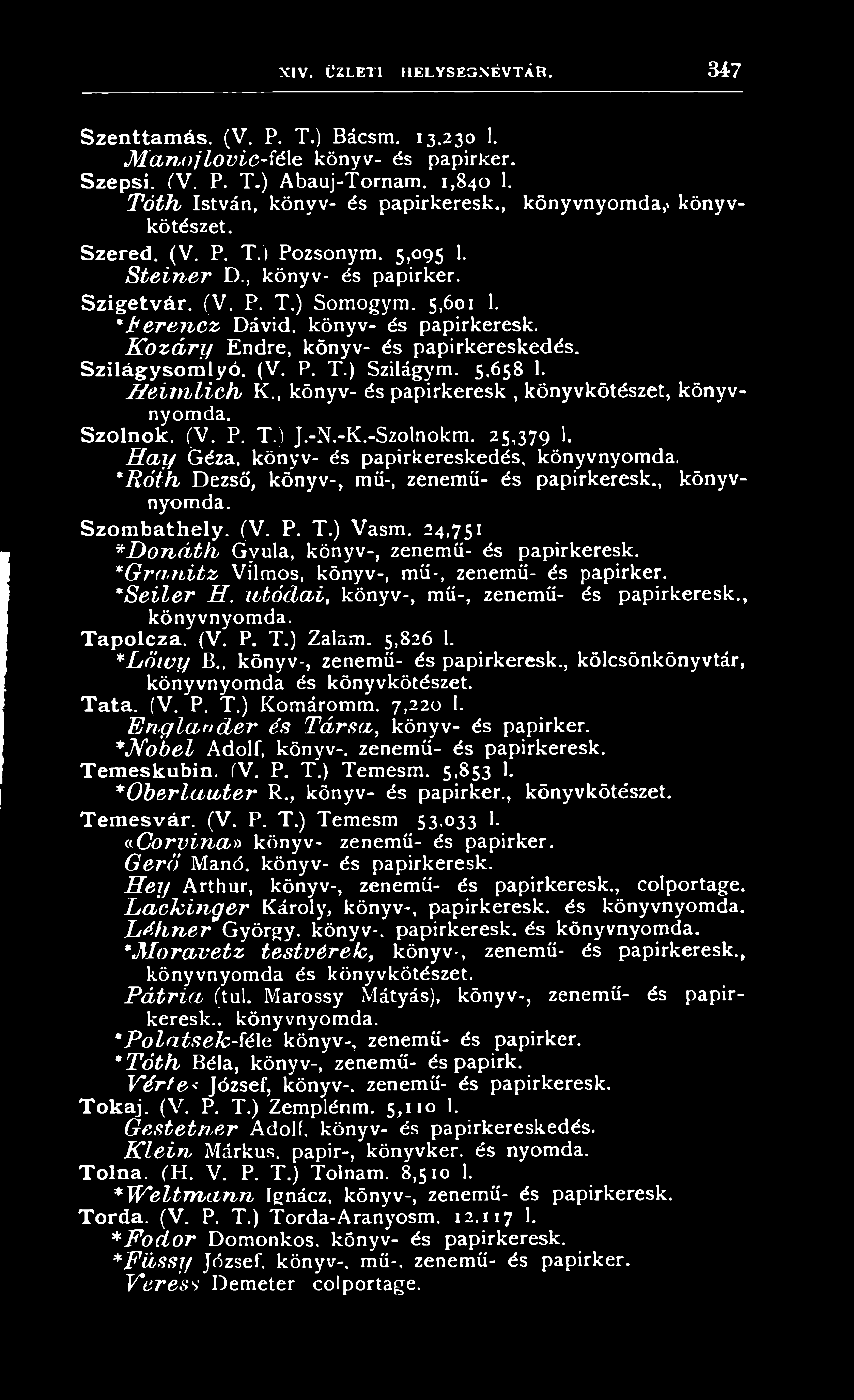 , k ö n y v - é s p a p ir k e r e s k, k ö n y v k ö t é s z e t, k ö n y v n y o m d a. S z o l n o k. (V. P. T.) J.-N.-K.-S z o ln o k m. 2 5,3 79 1.