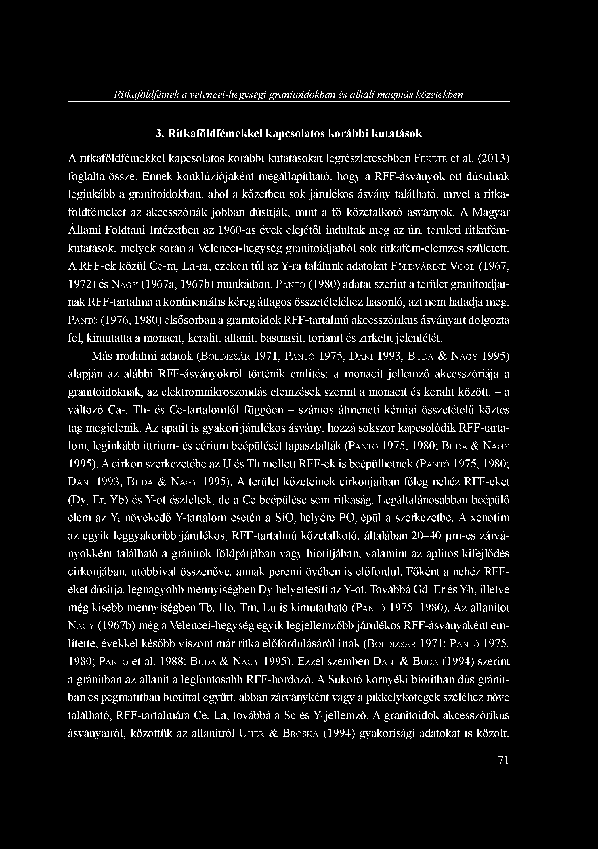 Ritkaföldfémek a velencei-hegységi granitoidokban és alkáli magmás kőzetekben 3.