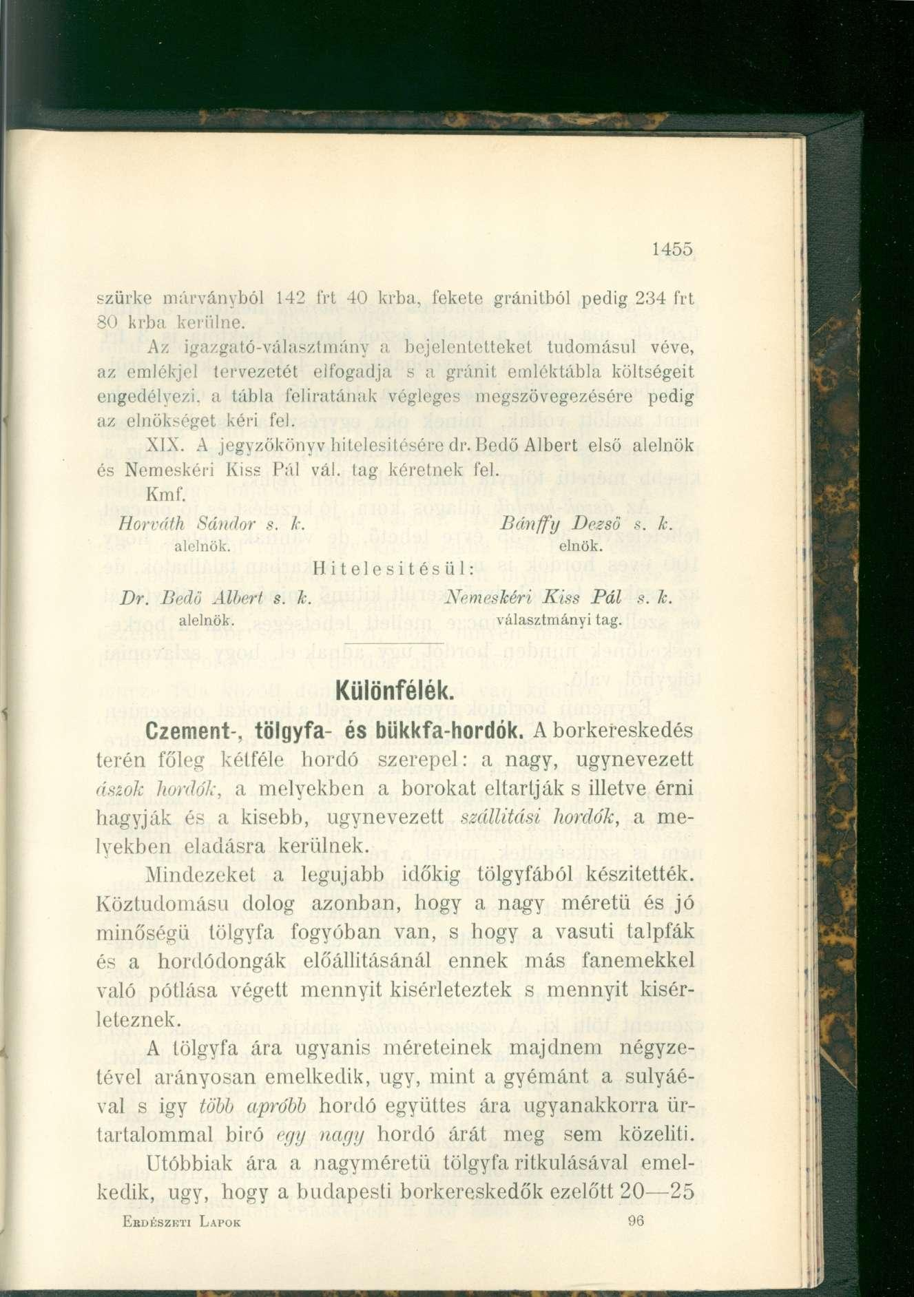 1455 szürke márványból 142 frt 40 krba, fekete gránitból pedig 234 frt 80 krba kerülne.