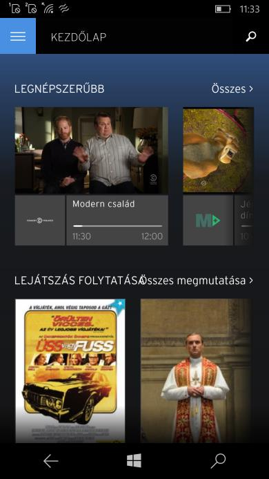 ) Az összerendelést követően Ön azonnal a főmenüben találja magát.