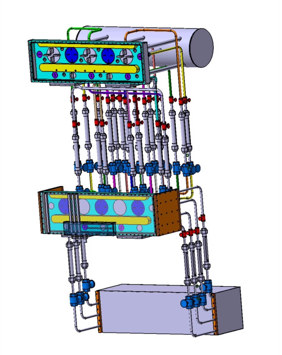 TBM manifold modellezése Cél: Méretezés CFD-vel: A hőtıcsatornákba a kívánatos tömegárammal