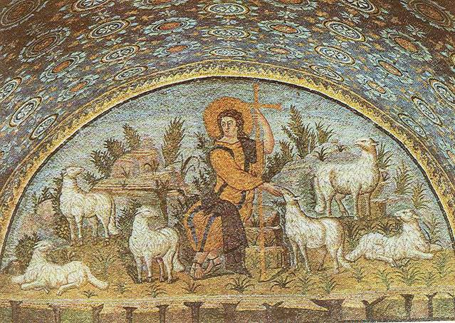 a Jó pásztor képtéma hellenisztikus életkép