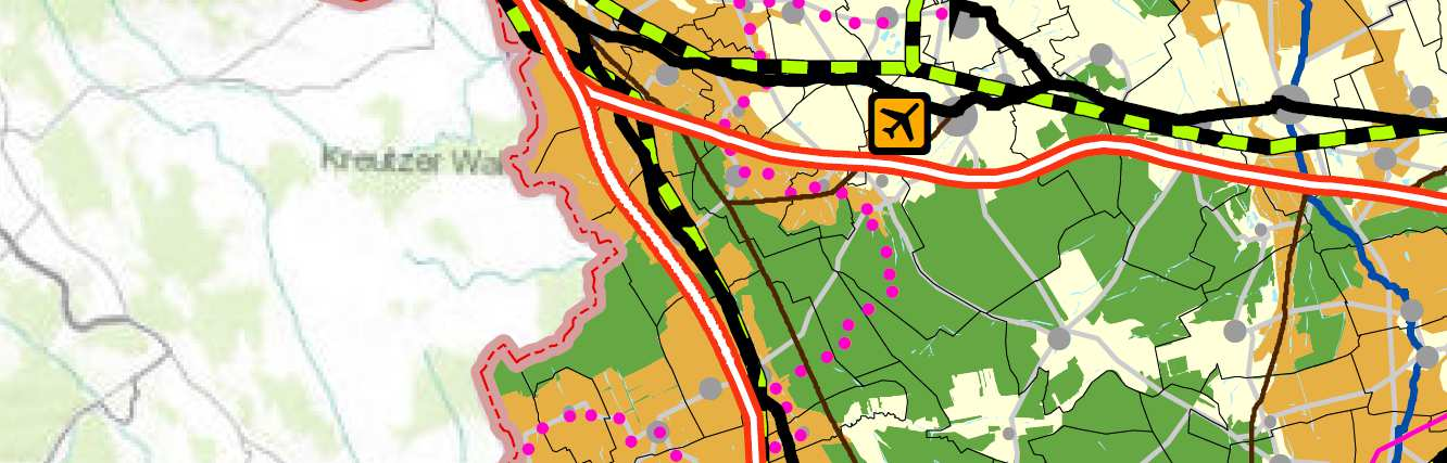 Pinnye község közigazgatási területét érintő országos területfelhasználási kategóriák: erdőgazdálkodási térség ( ) mezőgazdasági térség ( ) vegyes területfelhasználású térség ( ) A település