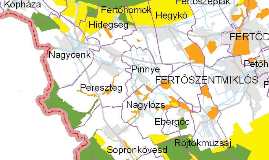 19 - szélerőmű elhelyezéséhez további vizsgálatra ajánlott terület övezete az övezet elnevezése az Országos Területrendezési Terv 2014.