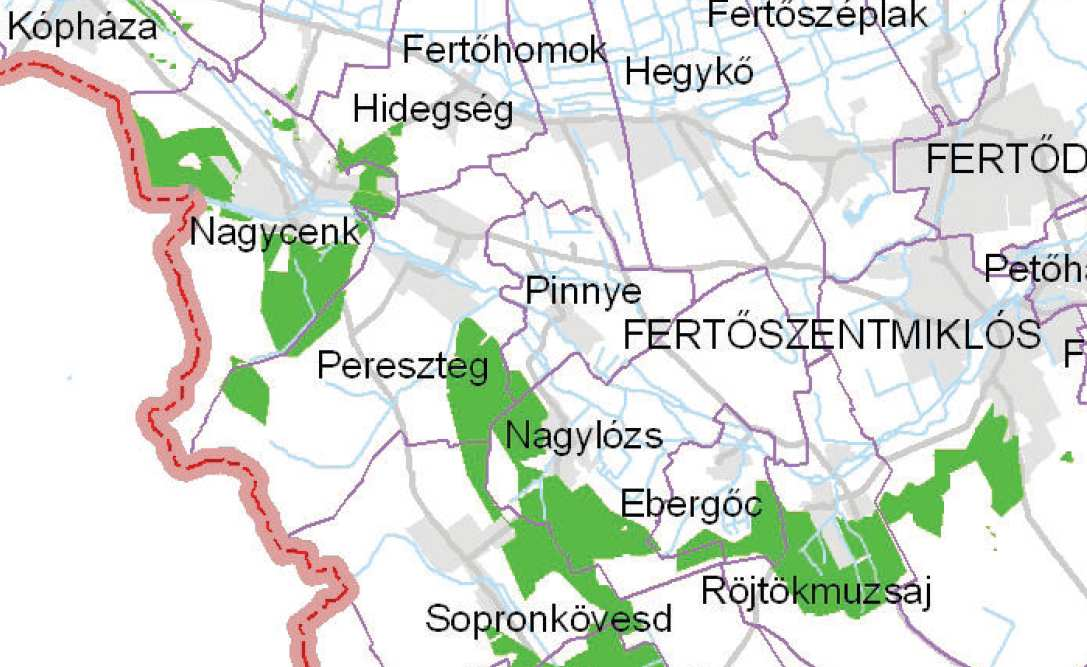 20 Erdőtelepítésre alkalmas terület övezete Győr-Moson-Sopron Megye Területrendezési Terve Kivonat az Erdőtelepítésre alkalmas terület övezete című tervlapból A tv. 2. 5. pontja szerint: 5.
