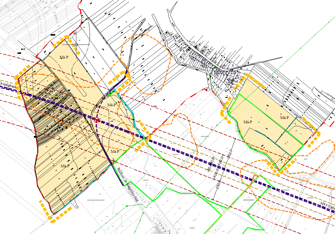 , 2006) A településszerkezeti tervet érintő változások: Kivonat a módosított településszerkezeti tervből Az M85