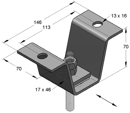 Cikkszám magasság s terhelés [mm] [mm] [kn] [kg/db] [db] Csúszóelem L M8 30 16 1,6 0,080 100 0781010 Csúszóelem L M10 30 14 1,6 0,090 100 0781029 Csúszóelem TF Csúszóelem TF Alkalmazás: Mennyezeti -