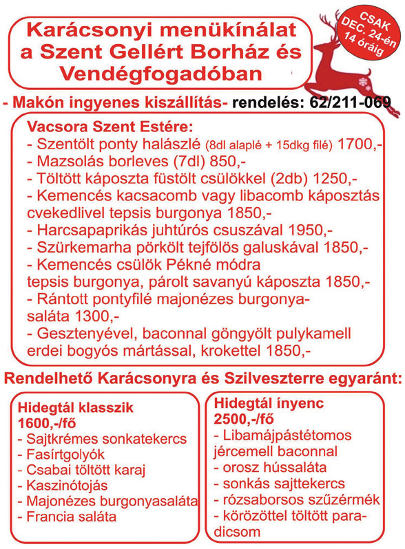 díjának ki zetését. Makó, Teleki L. u. 7.