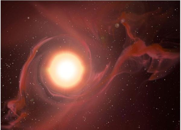 A sötét anyag kifogyásával a sötét csillag összeroskad Sűrűsége
