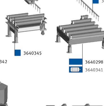 görgőasztal Oldalvezető görgő anyagtovábbító asztalhoz mozgó 3640301 Oldalvezető görgő anyagtovábbító asztalhoz fix 3640300