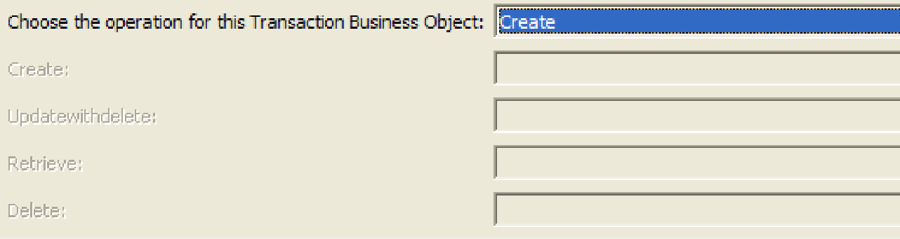 Kattintson a Tovább gombra. Eredmény Társított egy műveletet (Create) a tranzakció objektummal, és kiválasztott egy nevet az objektumnak. Megjelenik a Műtermékek előállítása ablak.