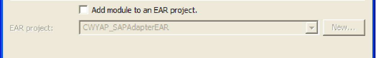 A Kapcsolatprojekt mezőben fogadja el az alapértelmezett beállítást (CWYAP_SAPAdapter). A kapcsolatprojekt neve ugyanaz, mint a RAR fájlé. Ha már létezik CWYAP_SAPAdapter.