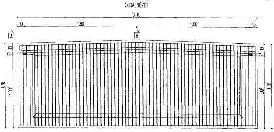 VIZSGÁLATI MINTA A feszítőpászmákra kifejtett kezdeti feszítőerő: 130 kn Beton jele: