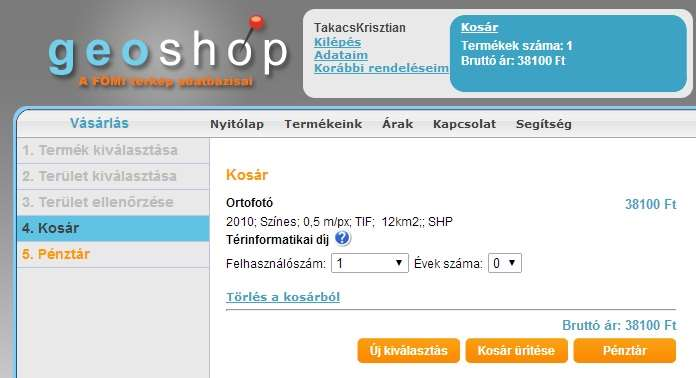 Hogyan használhatom a Geoshop-t?