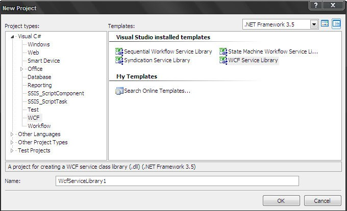 4. Egyszerű WCF szolgáltatás készítése 4.1. Előkészületek A példa összeállításához Visual Studio 2008 SP1-et, illetve.net Framework 3.5 SP1-et fogok használni.