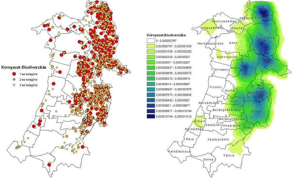 M40: A Környezet-Biodiverzitás csoport ppgis