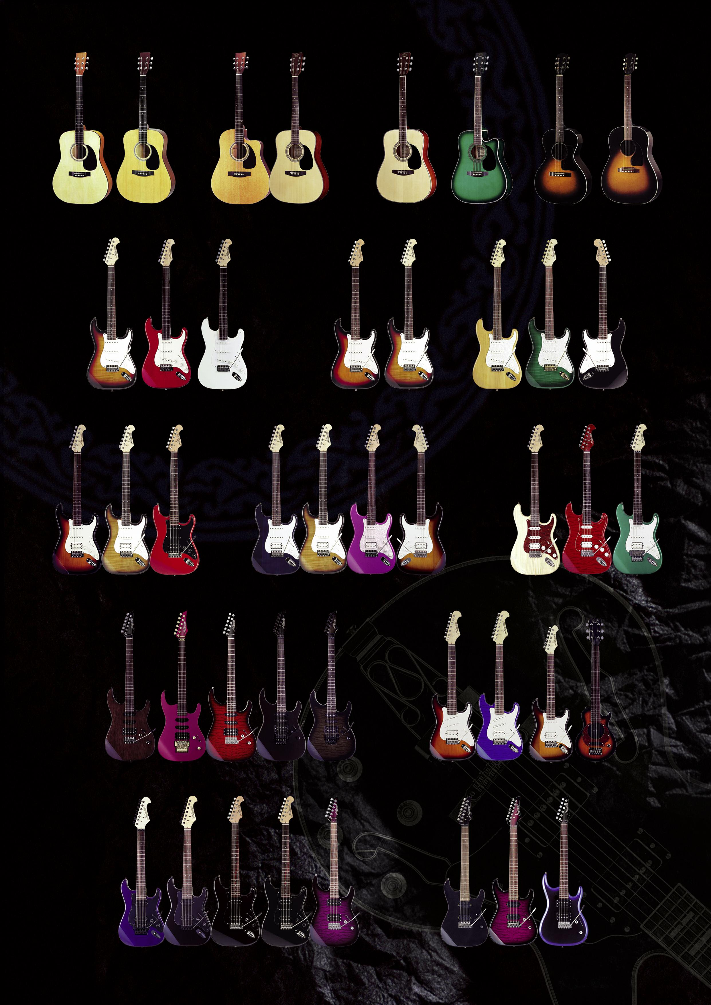 Akusztikus gitárok JD-ST 72F(JB) JD-ST 72(BK) JD-ST 2(BK) JD-ST 4(BK) JD-80/P(PS) JD-780(MBK) JD-780/P(PS) JD-801(MBBL) JD-ST 6(STBK) JD-EG 6F JD-90/P(RDS) JD-90F(MBK) JD-90F/P(BKS) JD-ST 73(SB)