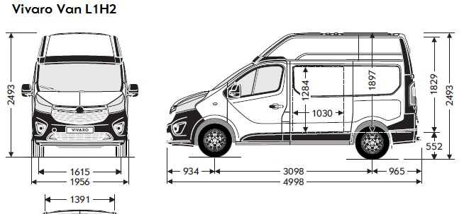 L1 Magasság (H1/H2) 1971 / 2493 1971 / 2493