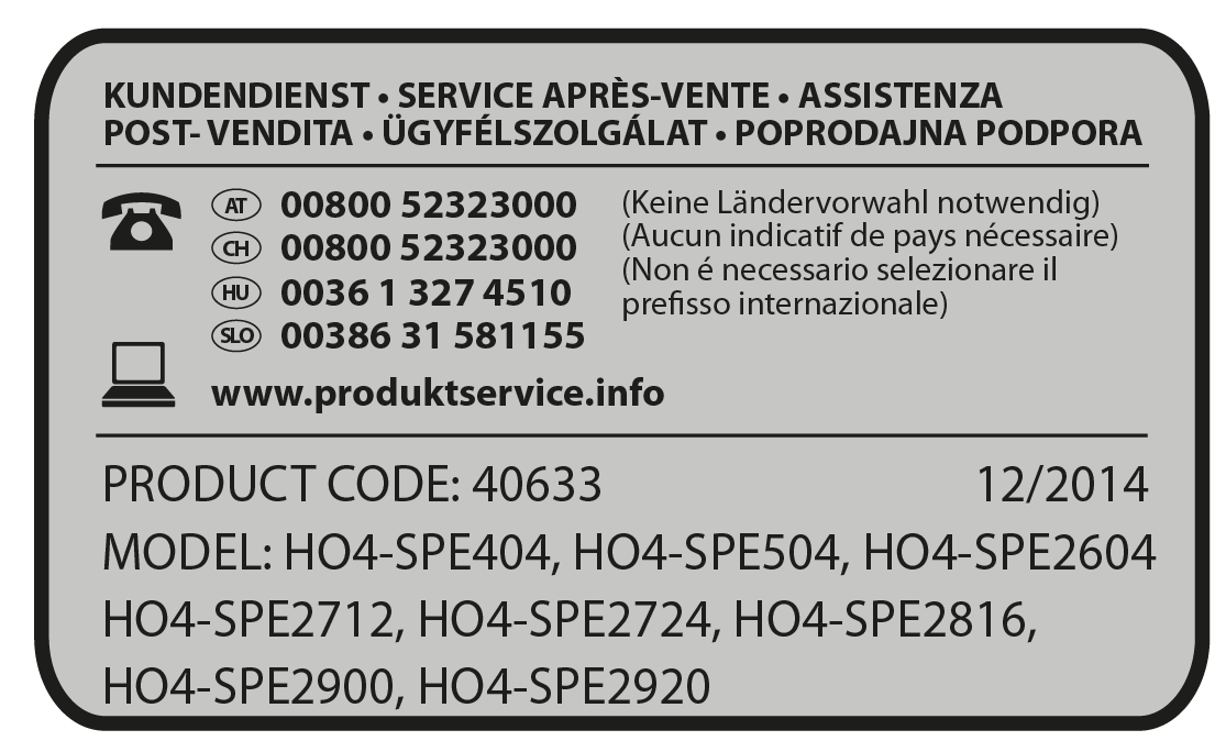 l uso / Kezelési útmutató / Navodila za uporabo