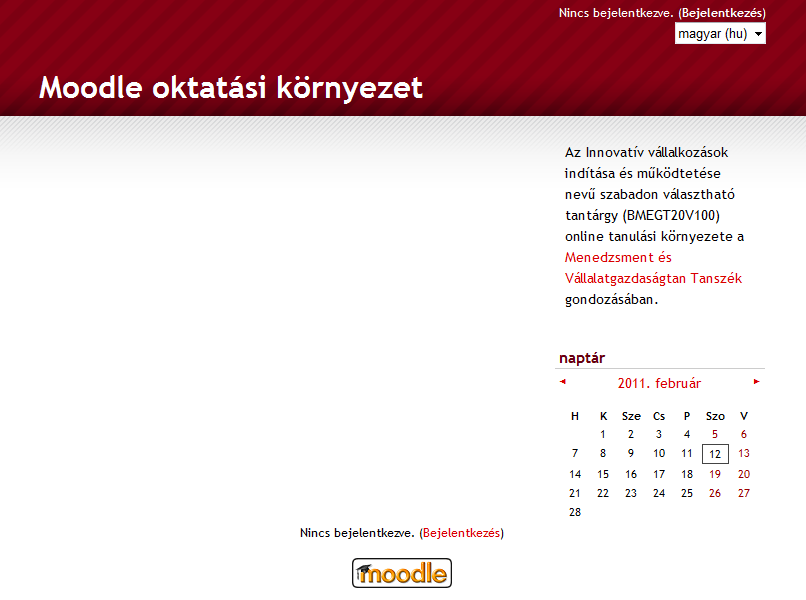 Moodle haszna lat hallgato knak 1 Ez a segédlet a BME-MVT 2 által gondozott Innovatív vállalkozások indítása és működtetése tantárgy Moodle oktatási környezetének hallgatói használatához készült.