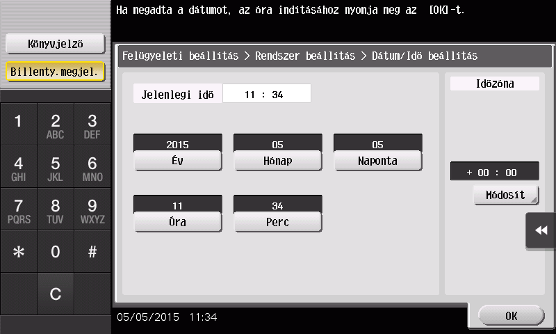 Szkennelés küldéshez funkció.