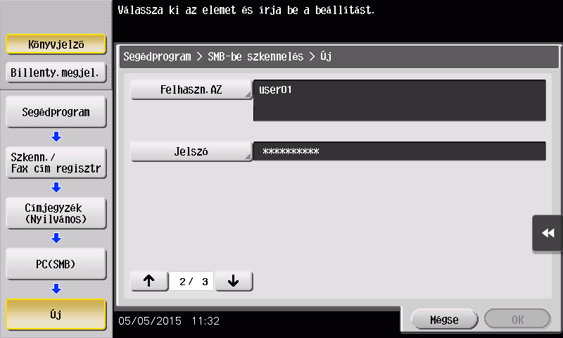 % A [Rendezési karakter] mezőbe írja be ugyanazt a nevet, mint a [Név] mezőbe.