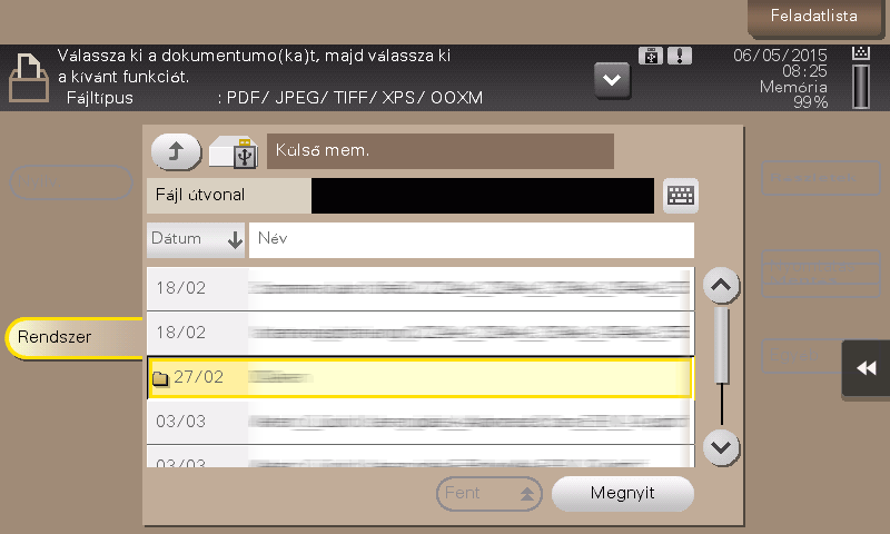 USB-memória használata.