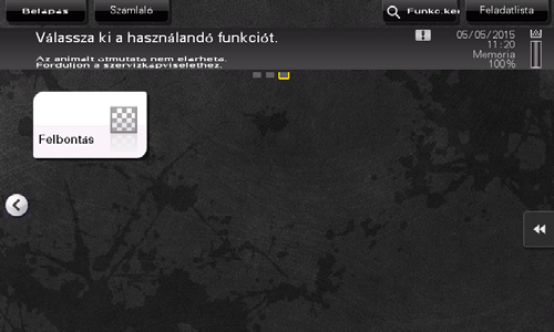 fiók] [Címjegyzék] és [Segédprogram] gombokat tartalmazza.