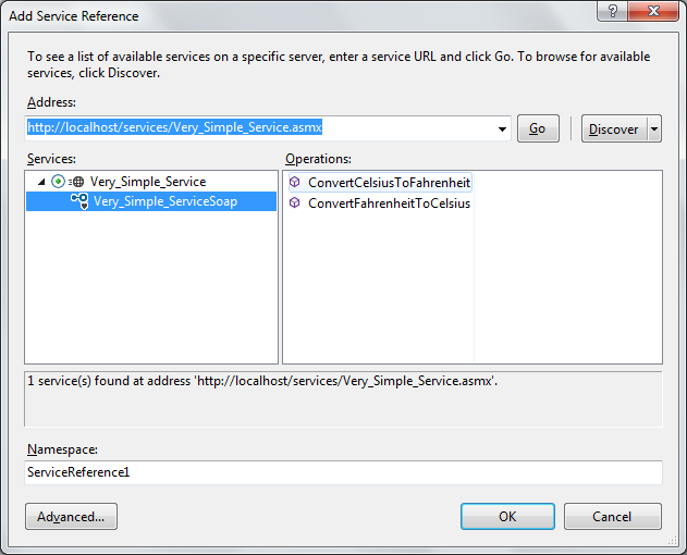 Kliens2 (ASP.NET-SOAP) Ebben a részben egy webes klienst készítünk a Very_Simple_Service szolgáltatásunkhoz. File New ASP.