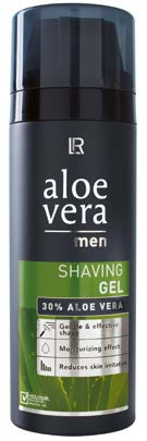 az aloe vera megnyugtatja a borotválkozás miatt irritált bőrt kifejezetten a férfiak bőrének szükségleteihez igazítottuk 01 borotválkozó gél Hidratáló és