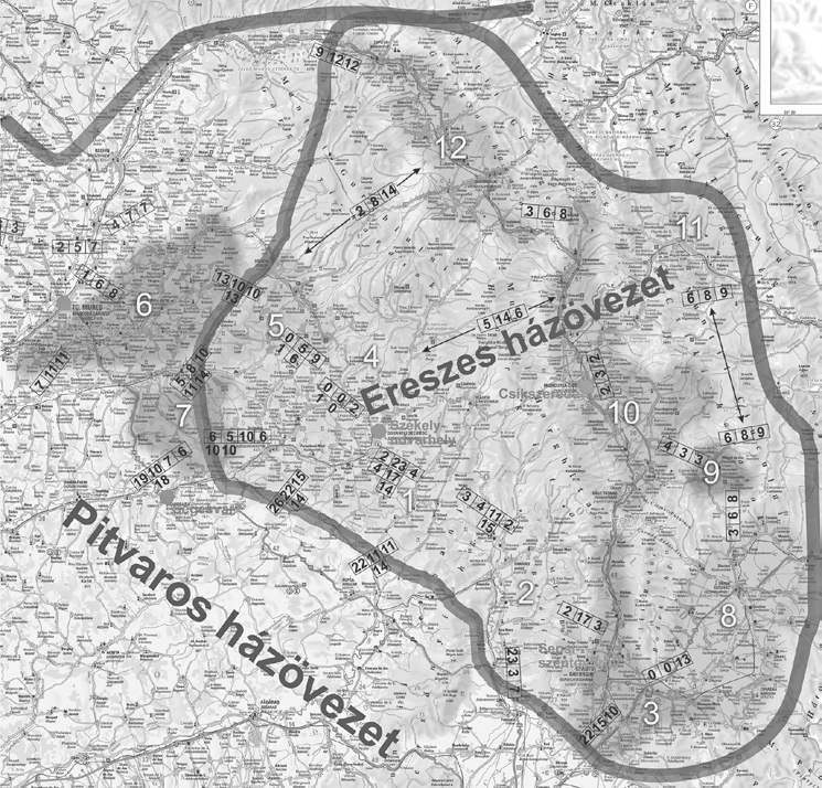 2 Furu Árpád 1. térkép. Kistájak a Székelyföldön, (térkép: Furu Árpád, Fazakas Botond, 2015) 1. ábra.