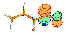 A lokalizáltság mértékére az η = Tr (P X P P X (P X P P X ) ) (2) Tr( P P ) mérőszámot kaptuk. A 3. ábra is megerősíti, hogy a butanal π π gerjesztése a CHO-CH 2 fragmensre lokalizálódik.