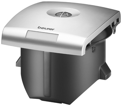 A készülék leírása 1. Ventilátorgomb 2. Be/Ki gomb 3. Levegőbeömlő 4. LCD kijelző 5.