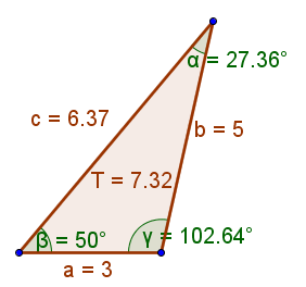 9.) 0.) A befogó hossza kerekítve:,9 cm..) Az oldal körülbelül 6, cm..) A hegyesszögek: és 67..) A keresett szög 7. 4.) Az alapon fekvő szögek 65º-osak. 5.) α = 45. 6.) 095 méter hosszú az út 7.