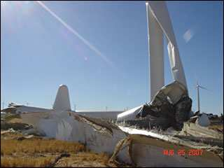 február Wind turbine topples, kills worker,