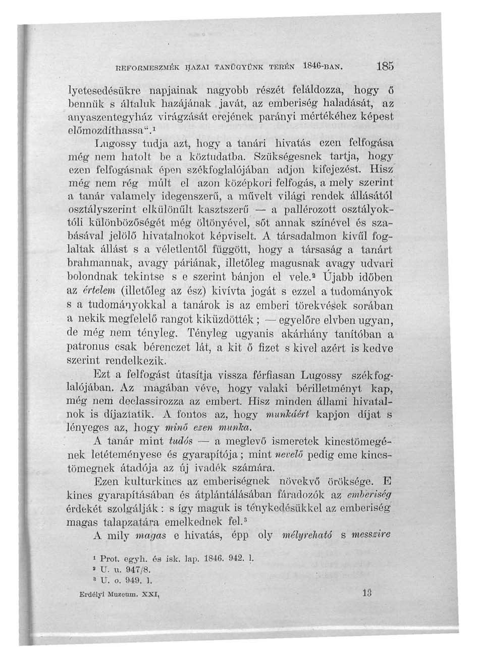 KEFORMESZMEK HAZAI TANÜGYÜNK TERIÍN 1846-BAN.