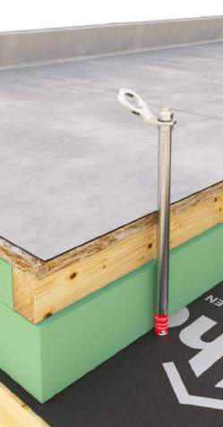 alkalmazkodik a tető vastagságához TELJES KÖRŰ KÍNÁLAT Ez a kikötő eszköz fa vagy beton szerkezetekre telepíthető 3 kód H anyag