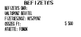 megjelenése után. 13 Pénz ki, pénz be műveletek A bejelentkezett pénztárosnak lehetősége van különböző indokok szerint (indokokat lásd lejjebb) összeget beütni és fizetőeszközt (pl.