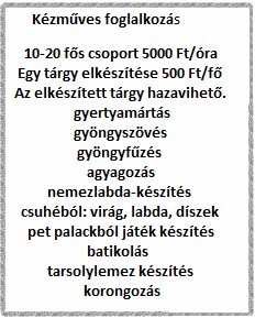 2. rész Ingyenesen, egész évben igénybe vehető szolgáltatásaink: -