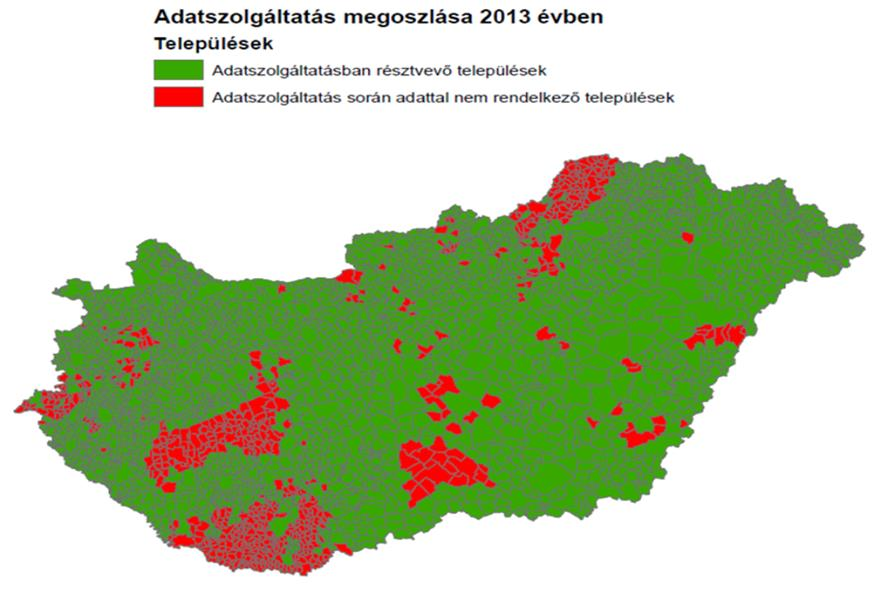 MEKH Országgyűlési beszámoló, 2014 89 28. ábra: Az adatszolgáltatás megoszlása területi szinten Az adatszolgáltatás megoszlása 2013-ban 29.